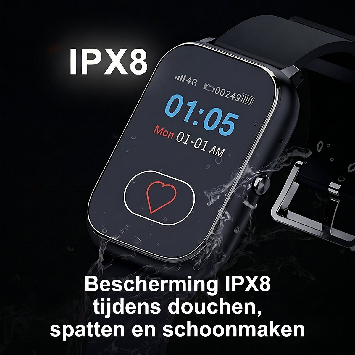 Watliqox V2 Alarmhorloge Met Valdetectie