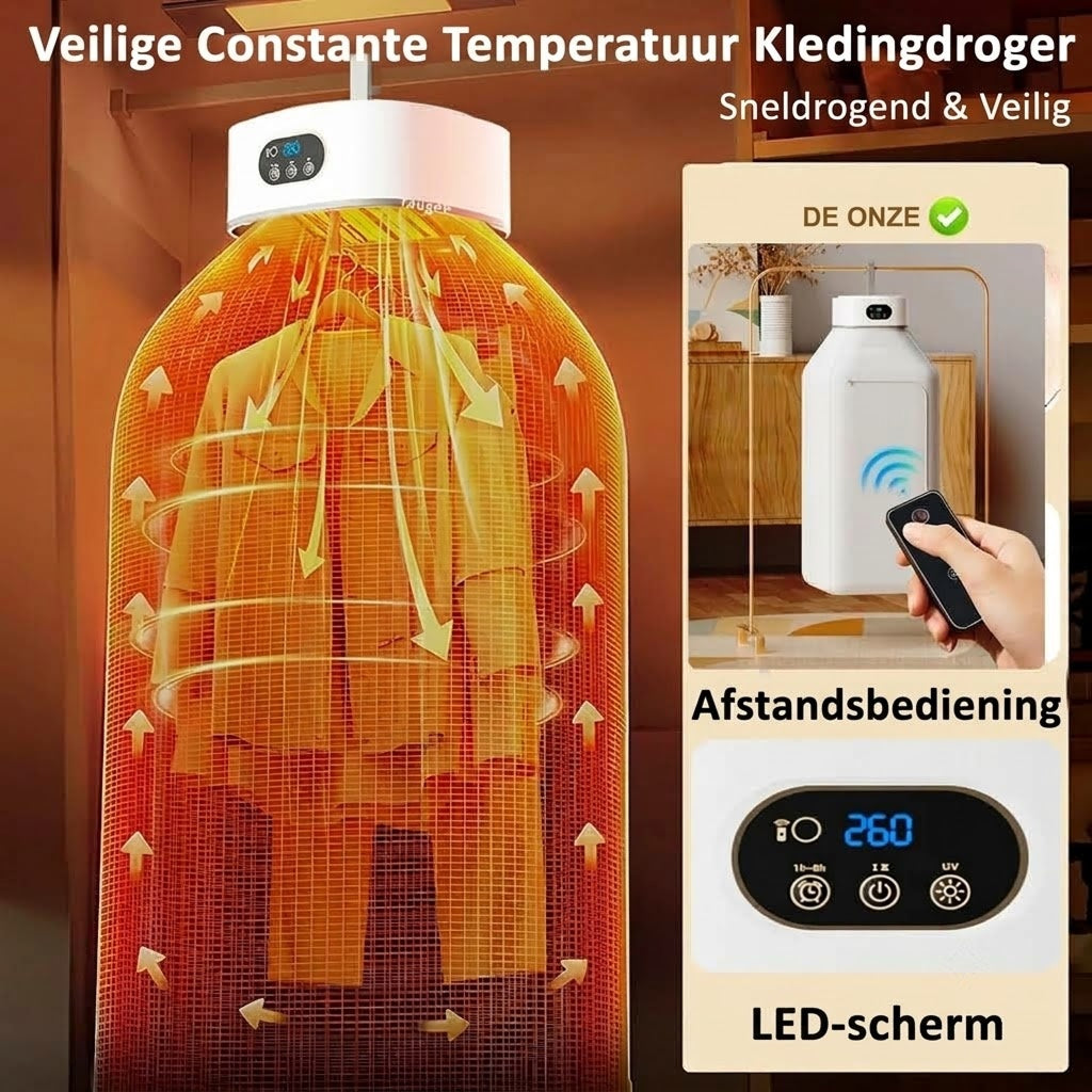 DryVoyar Draagbare Kledingdroger
