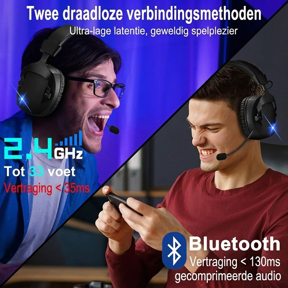 Beuksrij Gaming Headset | 3D Surround Sound & 36u Batterij