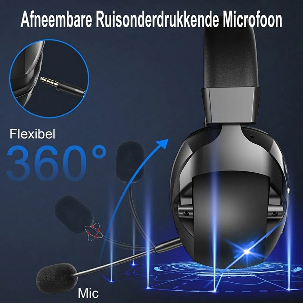Beuksrij Gaming Headset | 3D Surround Sound & 36u Batterij