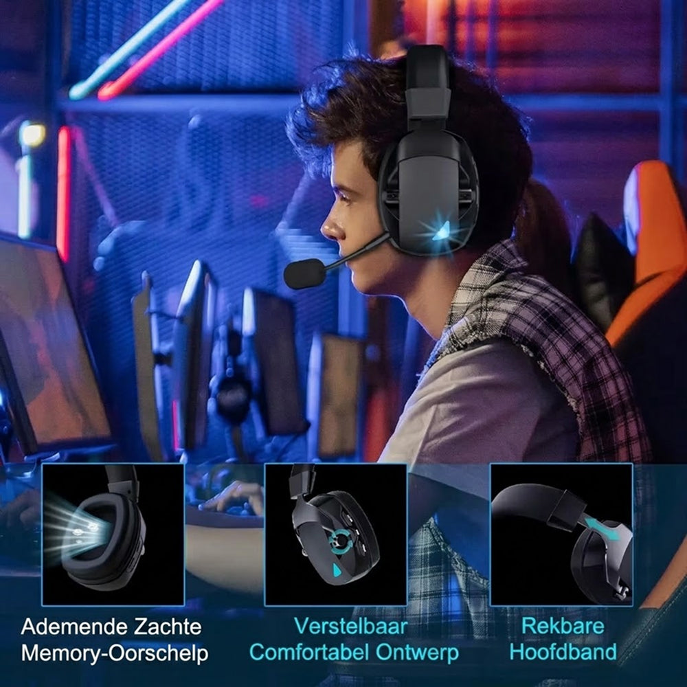 Beuksrij Gaming Headset | 3D Surround Sound & 36u Batterij