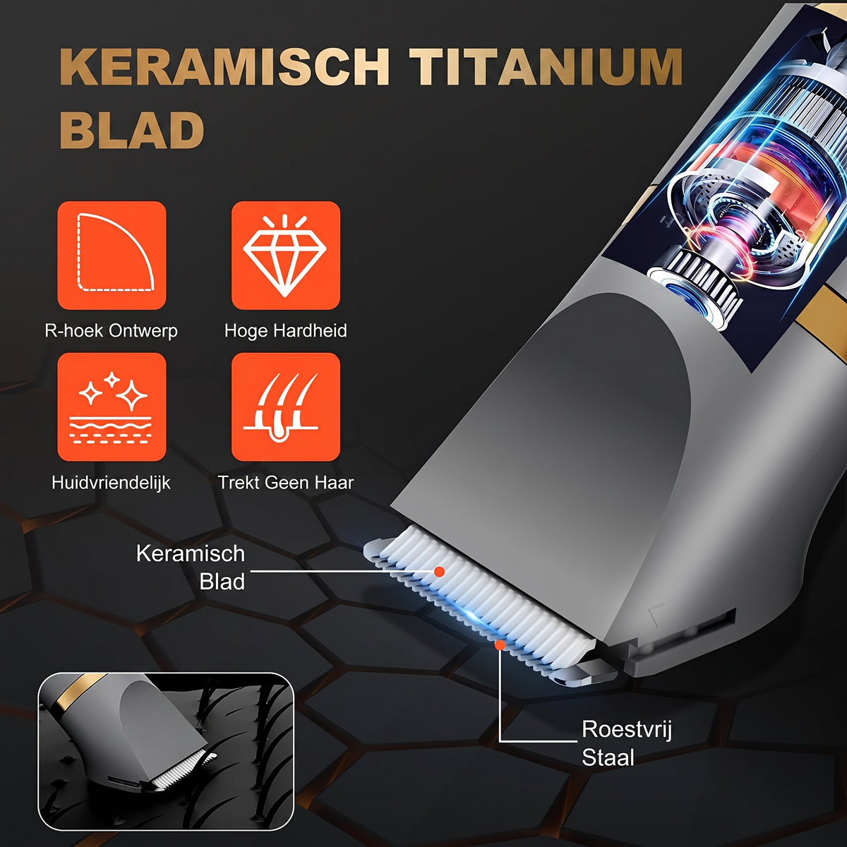 Bloegoud 3-in-1 Scheerapparaat & Body Hair Trimmer voor Mannen