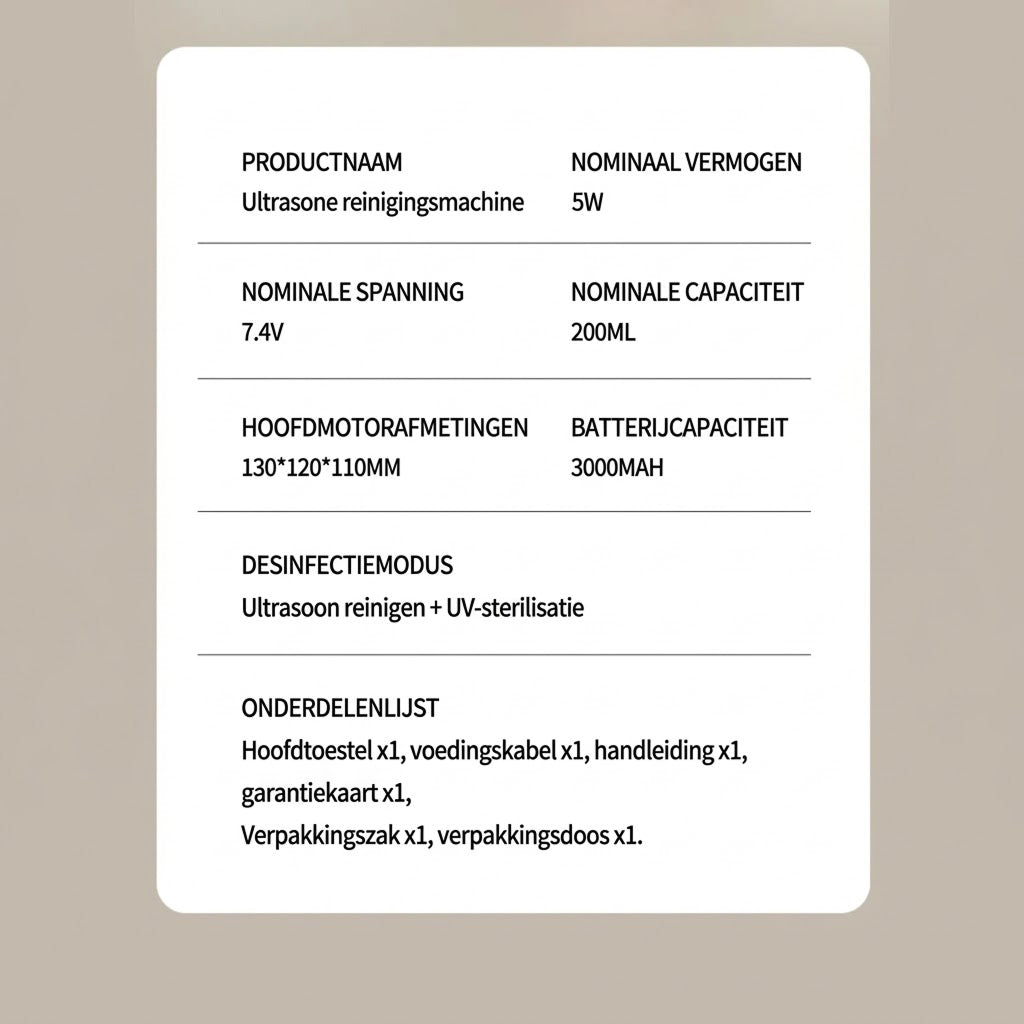 Denturexi Ultrasoon Gebitsreiniger