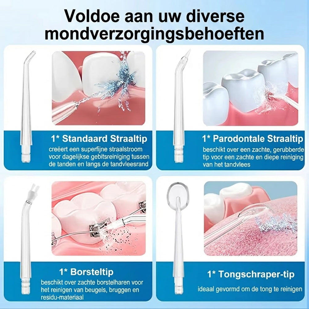 Grachtdal Draagbare Waterflosser - Professionele Mondverzorging