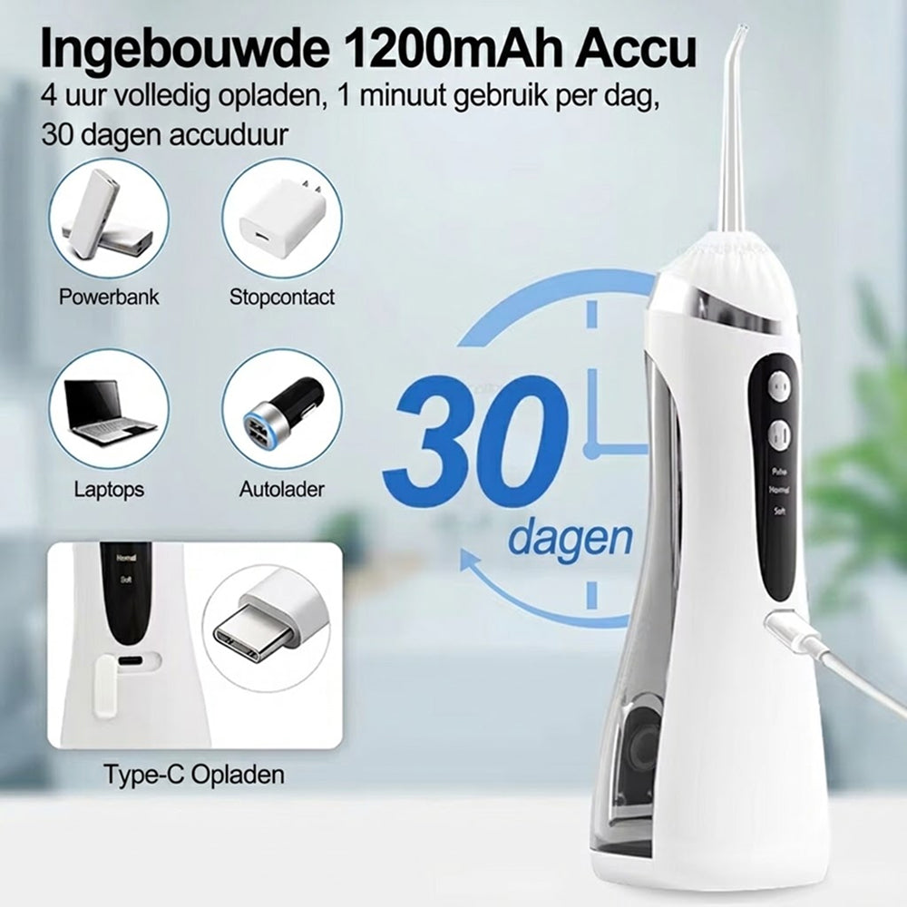 Grachtdal Draagbare Waterflosser - Professionele Mondverzorging