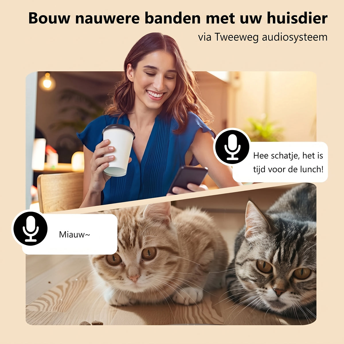 Grolddeer Automatische Voerbak voor Katten en Honden