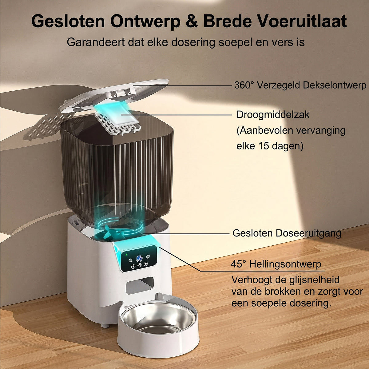 Grolddeer Automatische Voerbak voor Katten en Honden