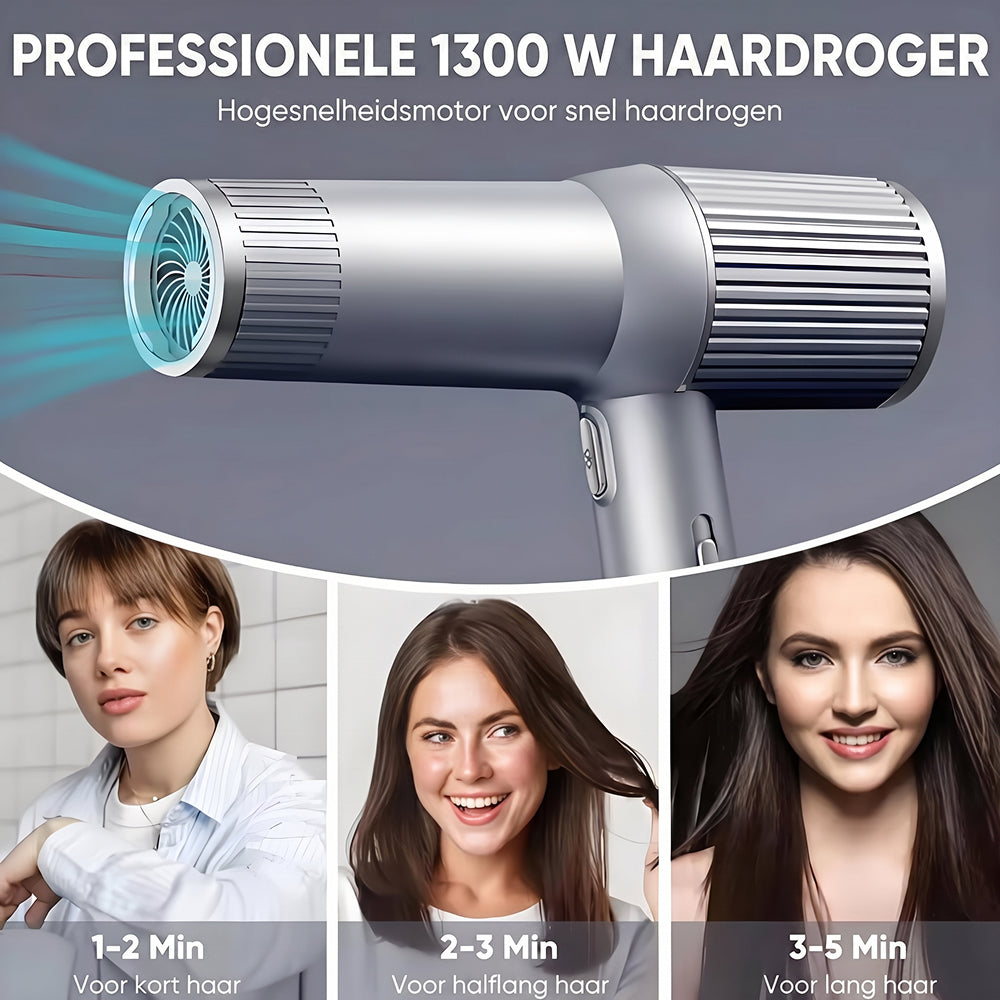 KlokNach Professionele Ionische Föhn - 6x Sneller Drogen Zonder Hitteschade