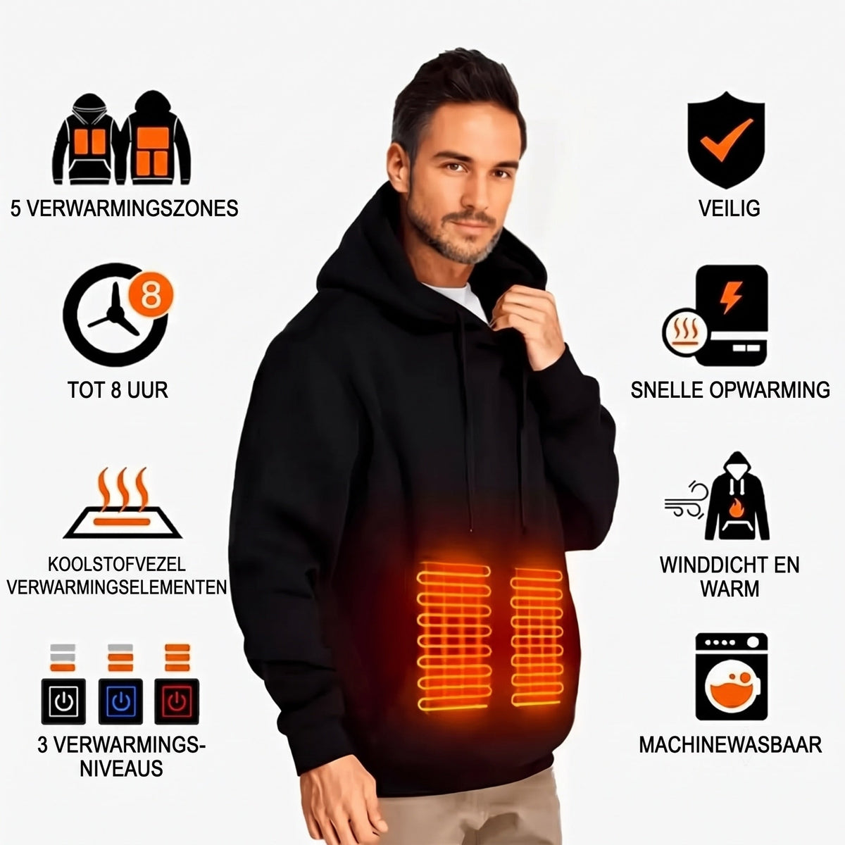 TasieZip Verwarmde Hoodie