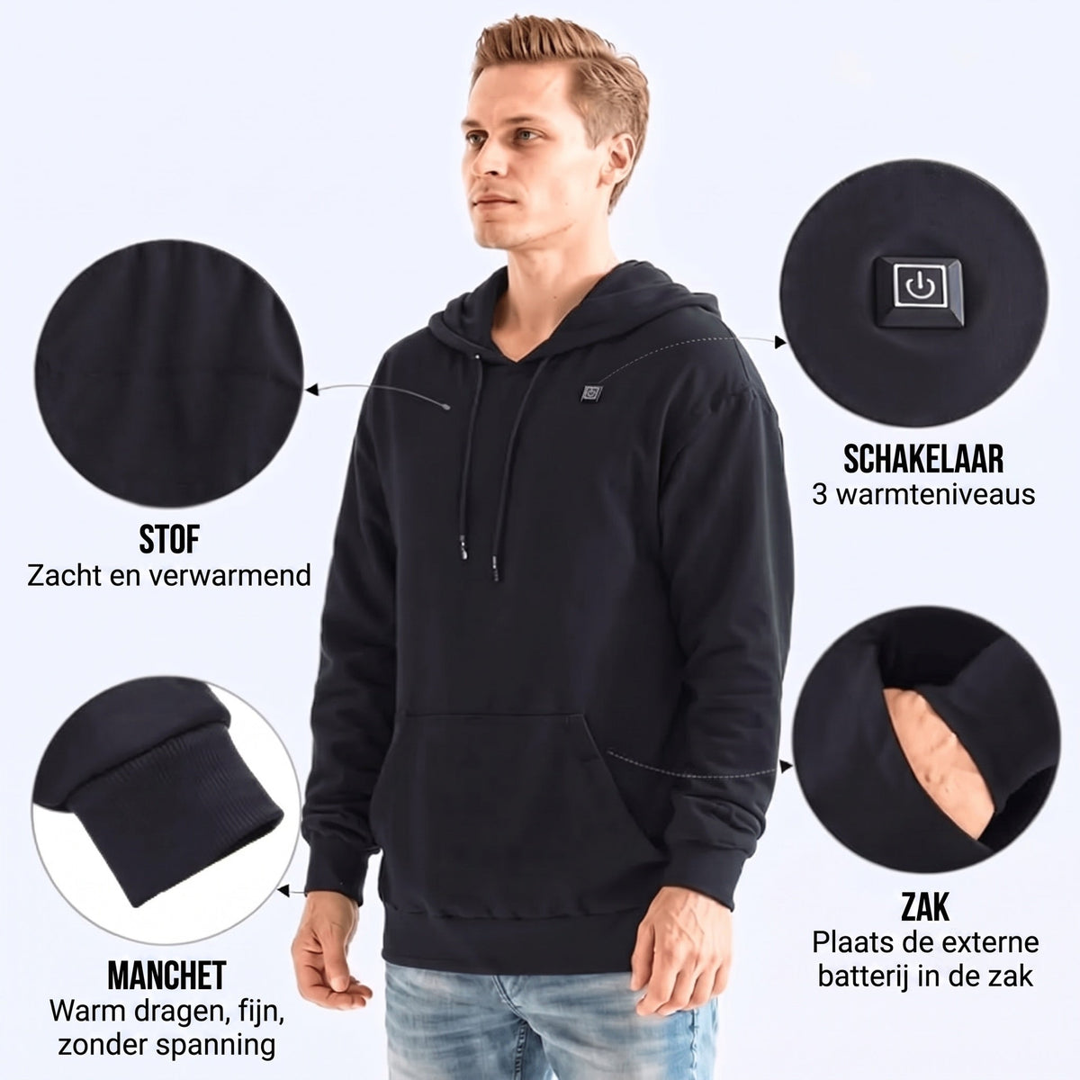 TasieZip Verwarmde Hoodie