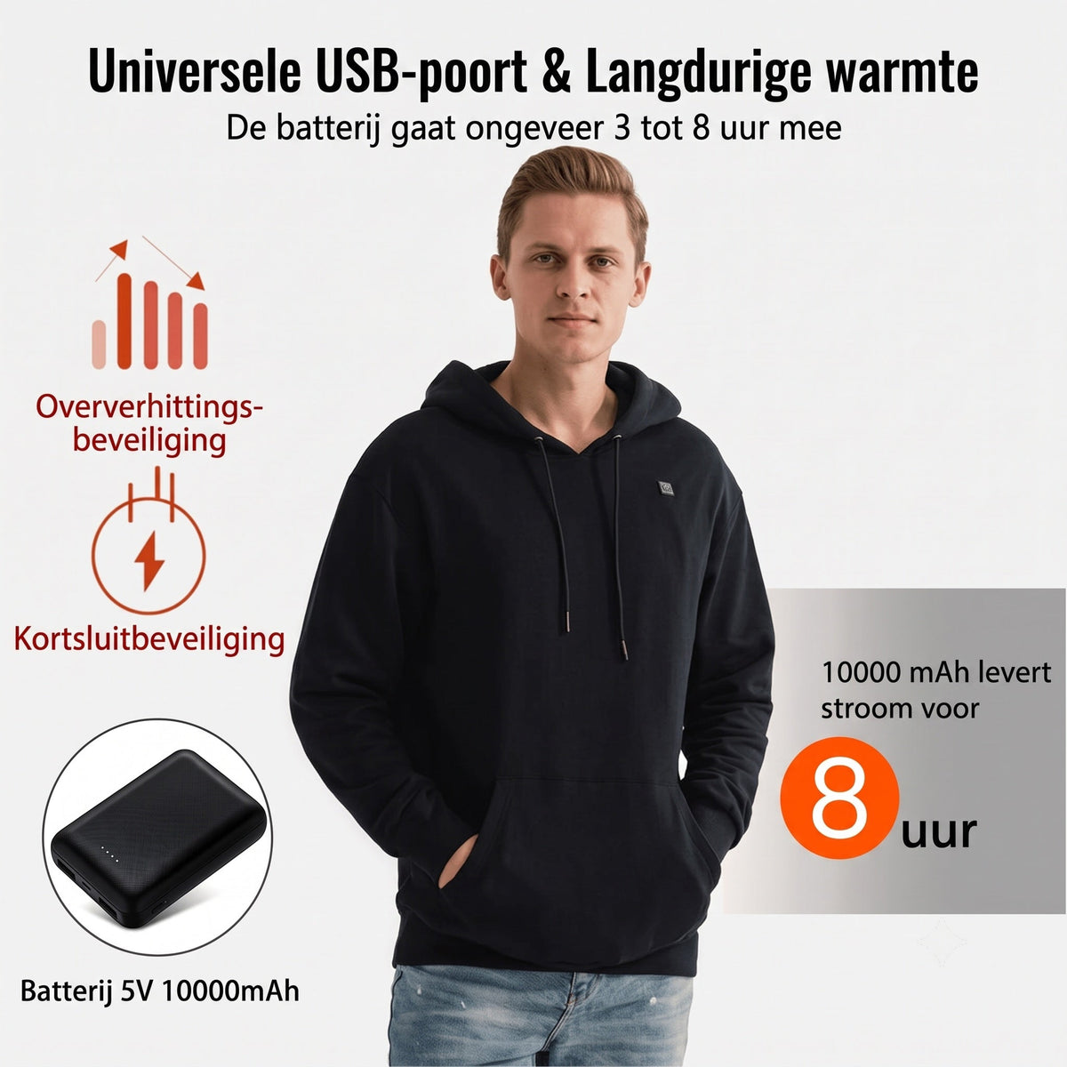 TasieZip Verwarmde Hoodie