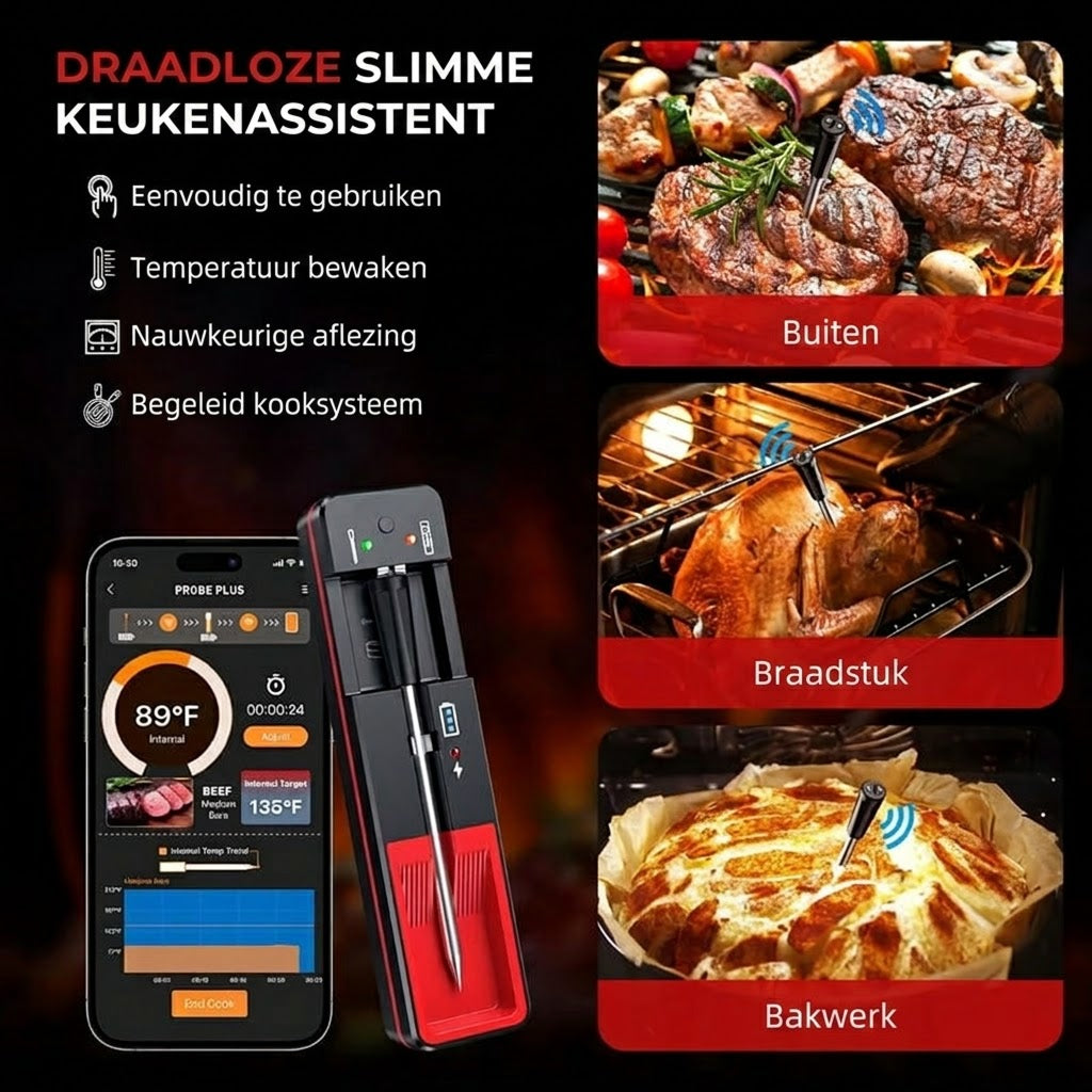 TherProxi Draadloze Vleesthermometer