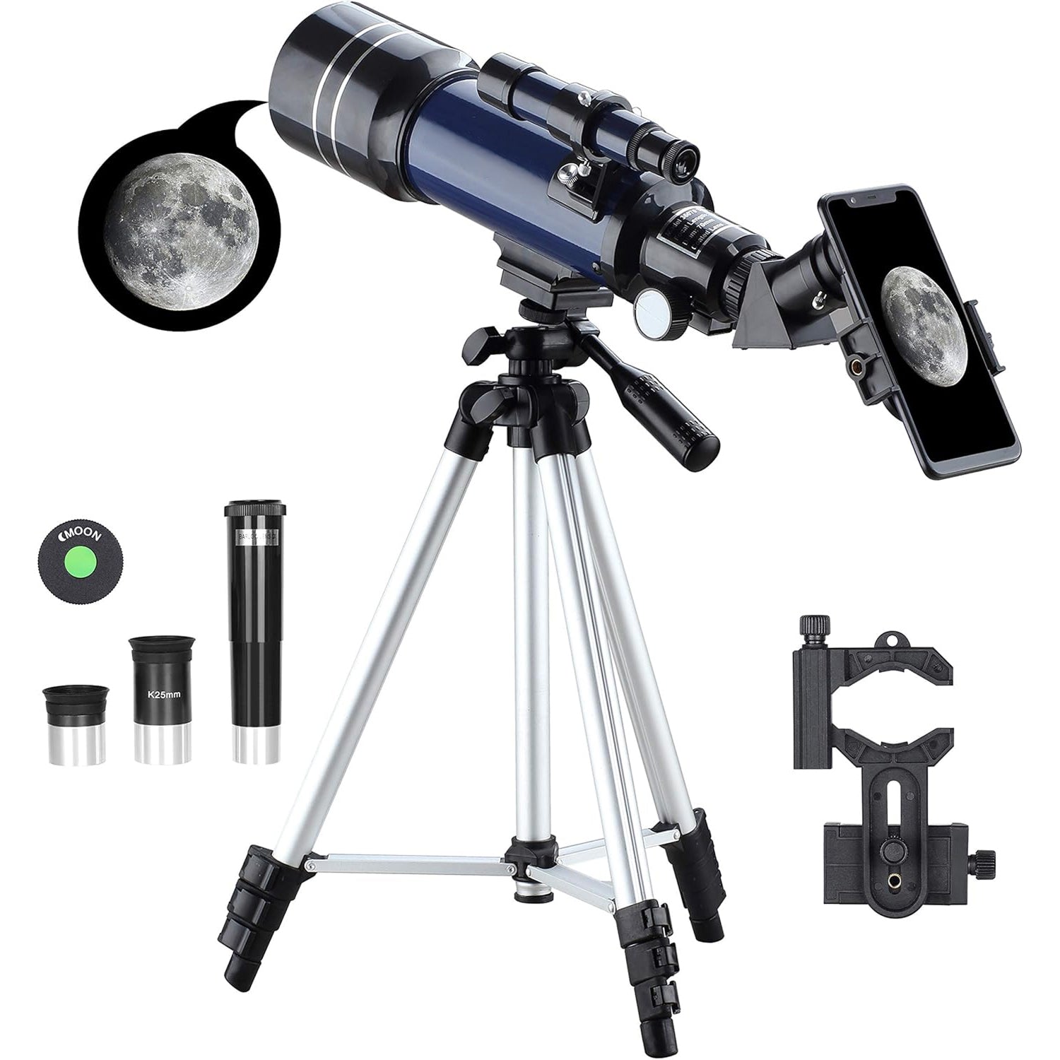 ZilBlese Telescoop voor Planeten - 70mm Diafragma