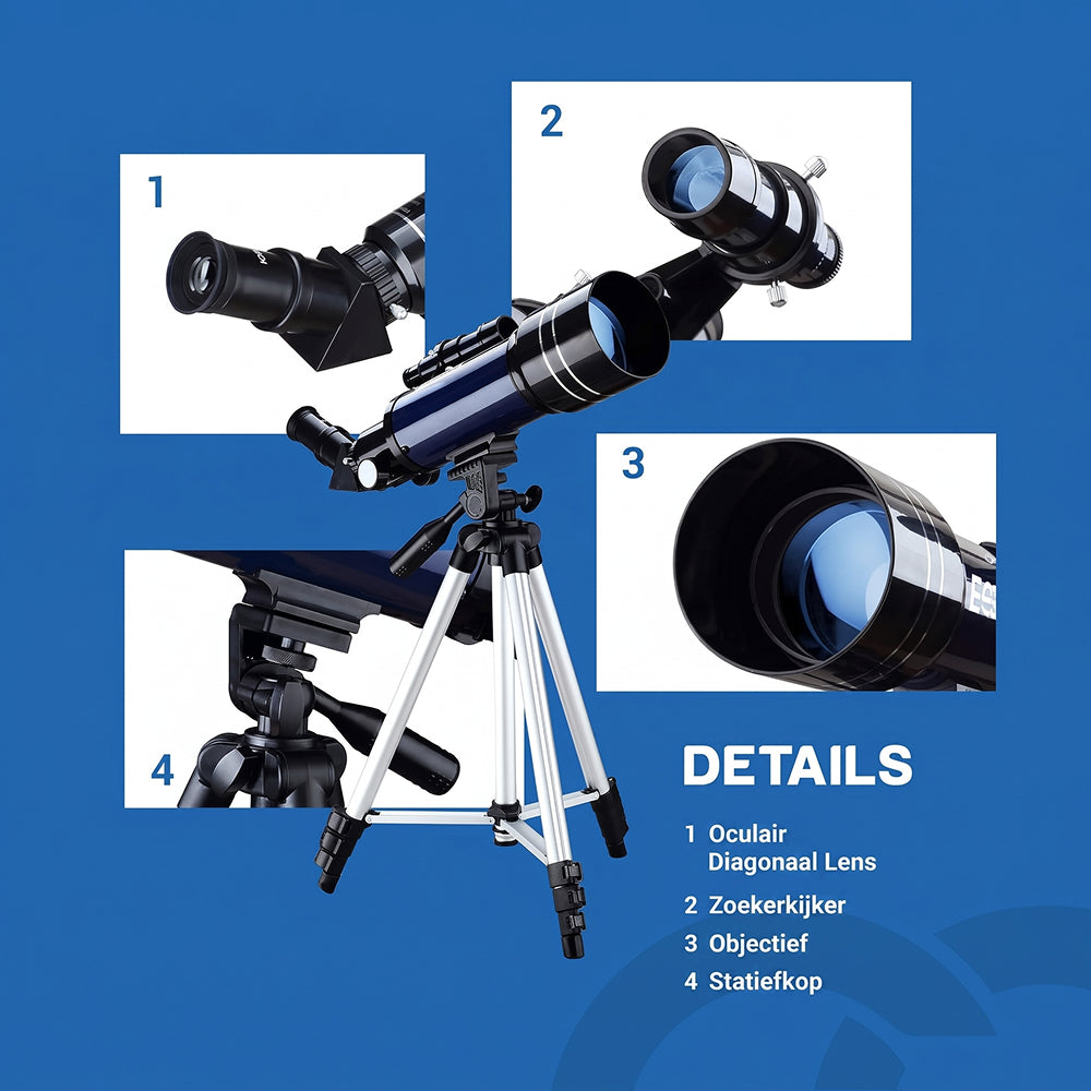 ZilBlese Telescoop voor Planeten - 70mm Diafragma